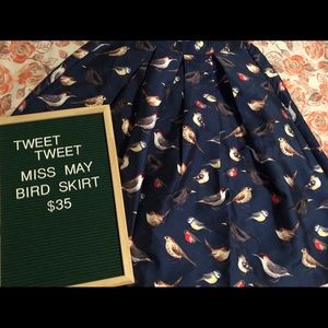 Miss May Midi Bird Skirt
